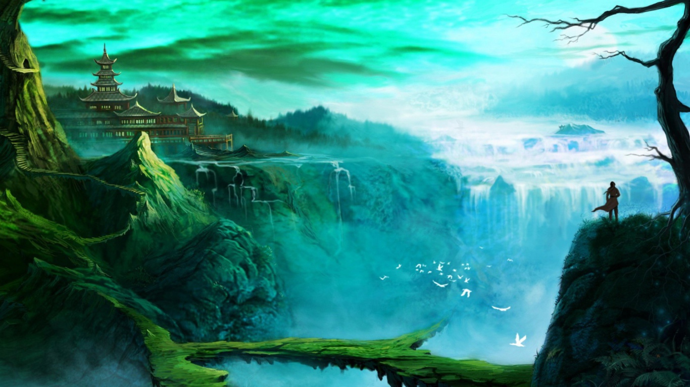 Фантастический мир среди водопадов