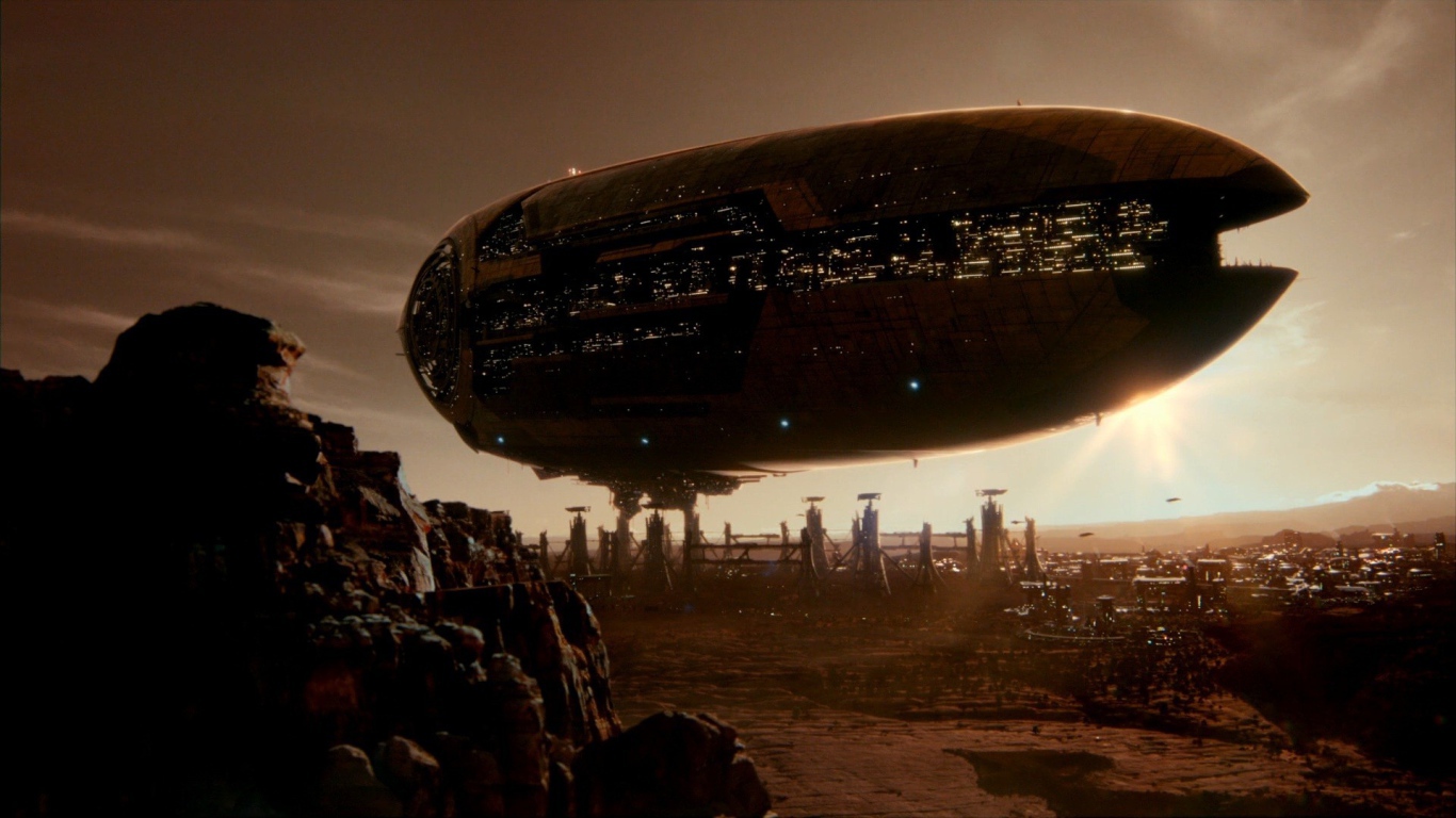 Огромный космический корабль