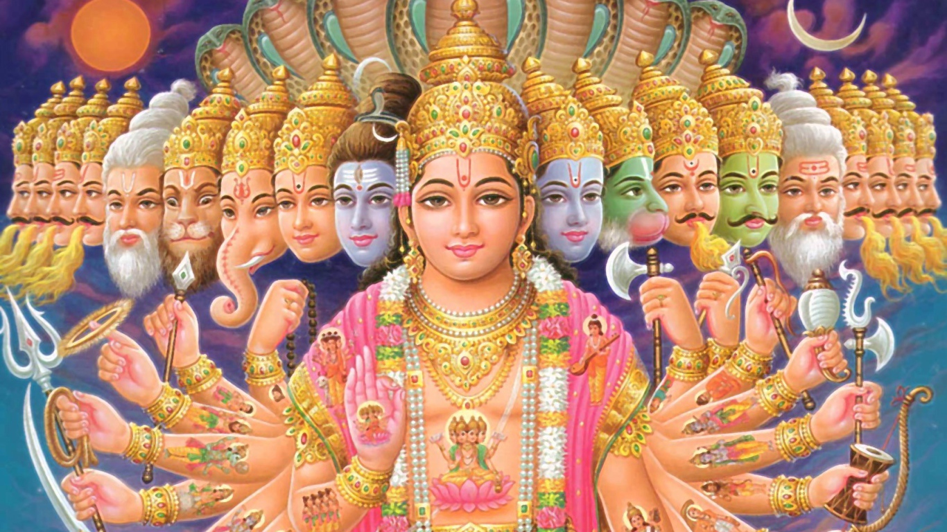 Многорукая индийская богиня