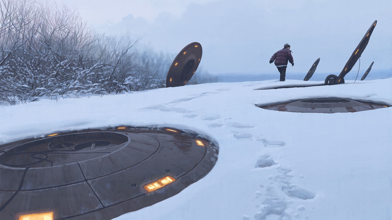 Открытые люки пусковых шахт для ракет