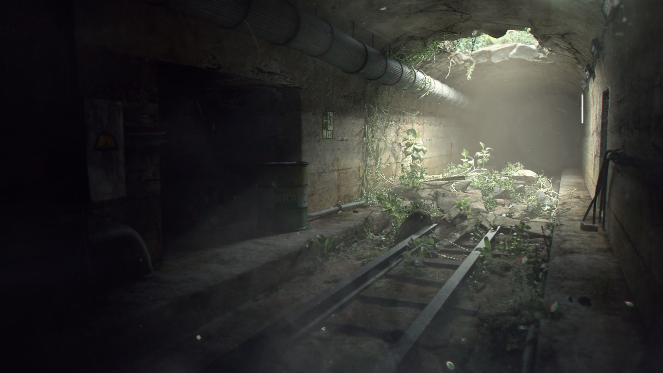 Разрушенный тоннель метро