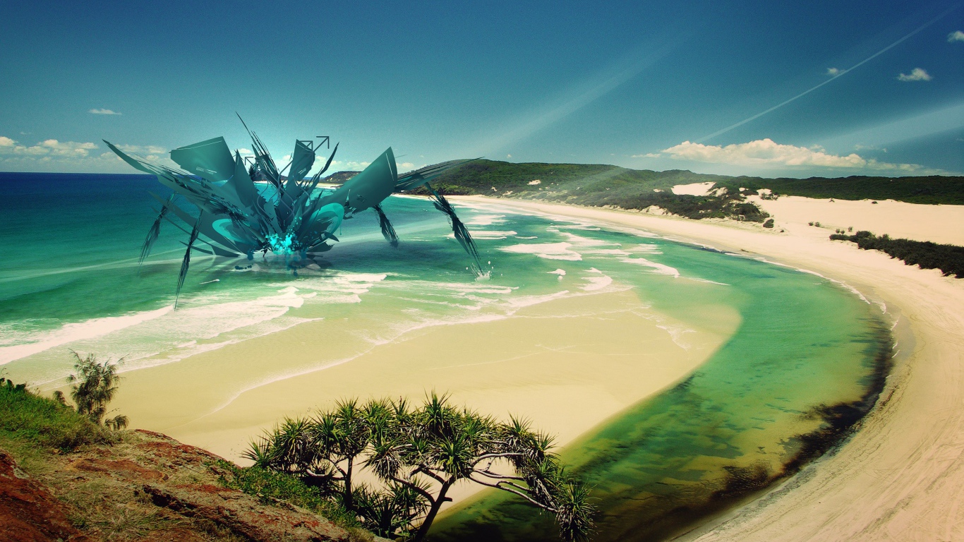 Монстр выходит из моря