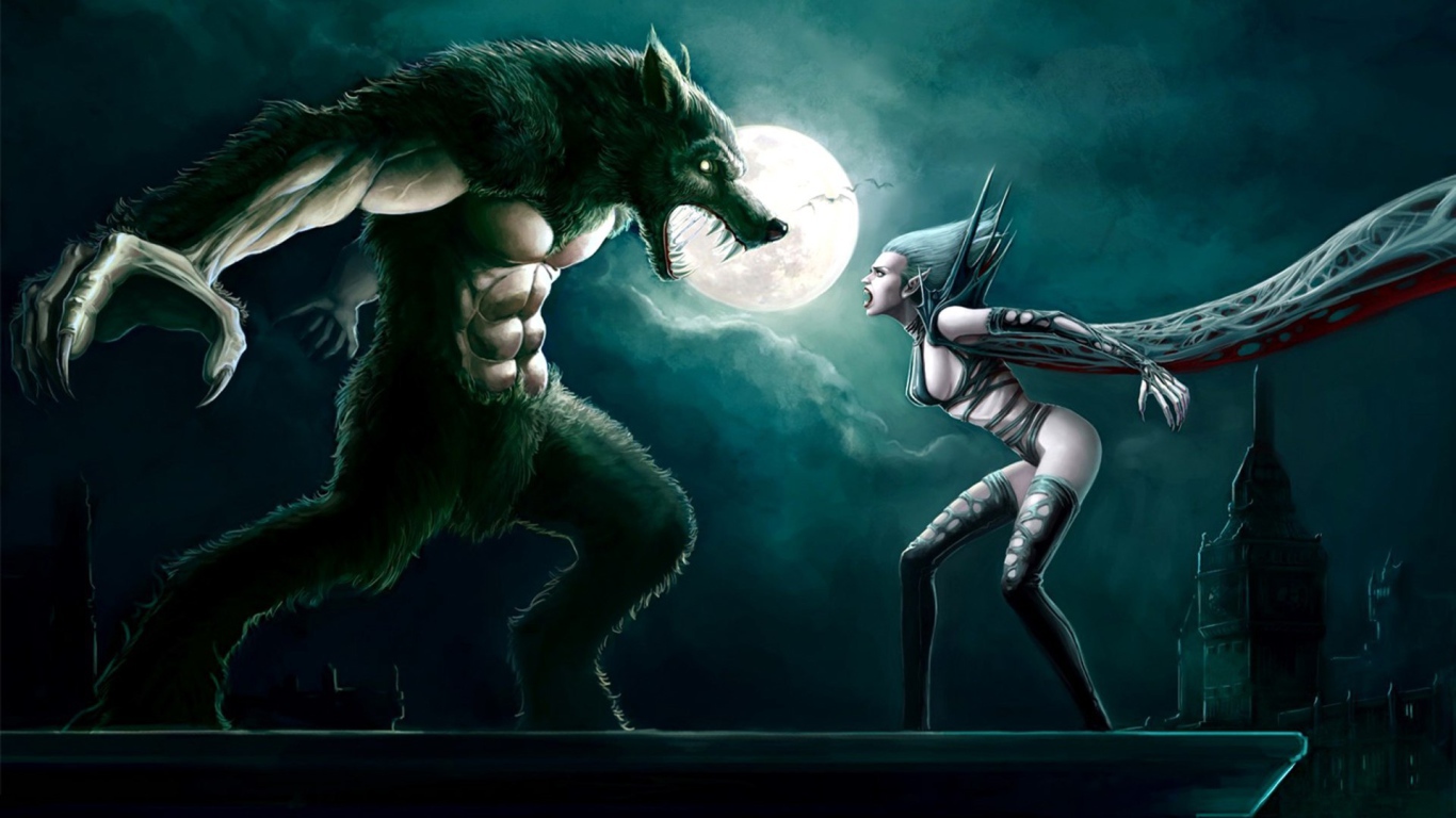 Оборотень против вампирши