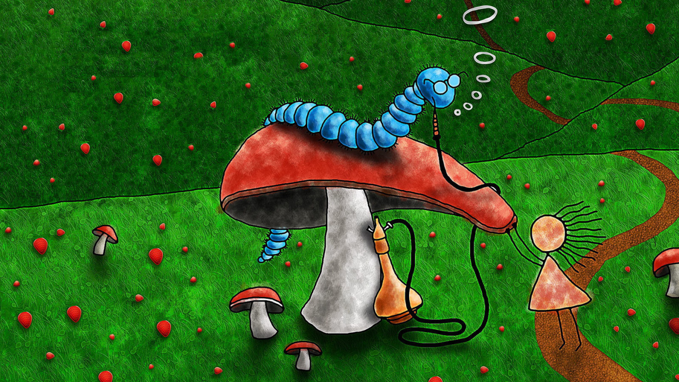 Червяк курит кальян