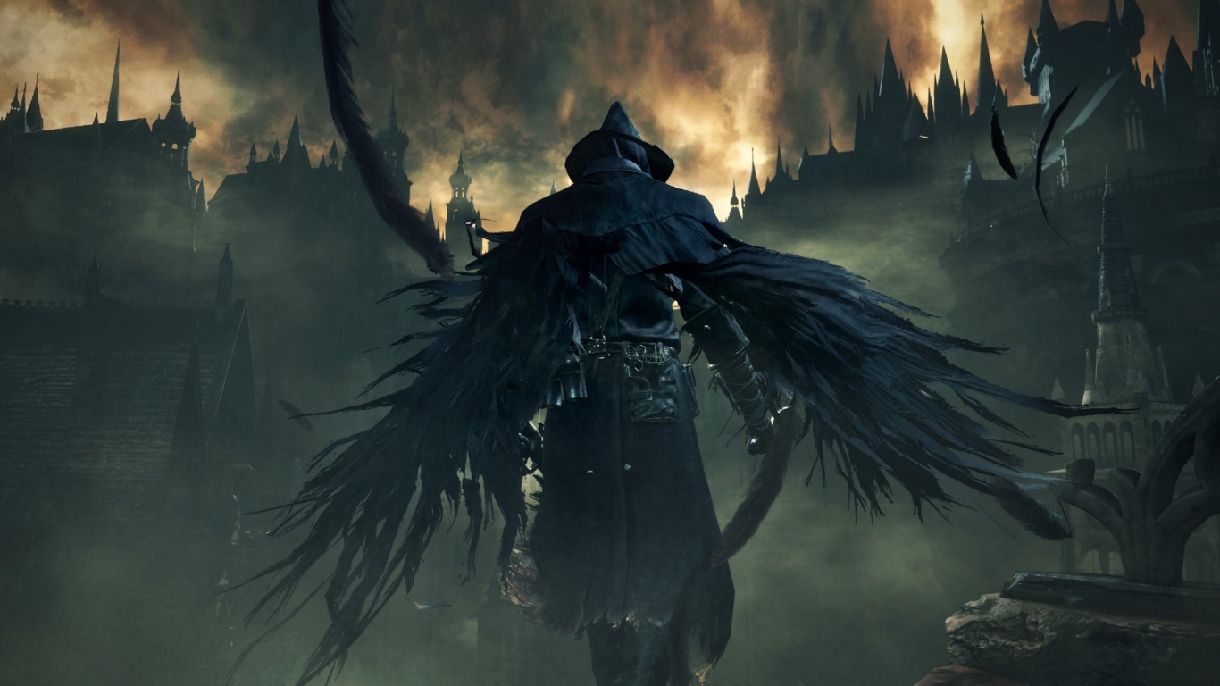Черные крылья персонажа игры Bloodborne