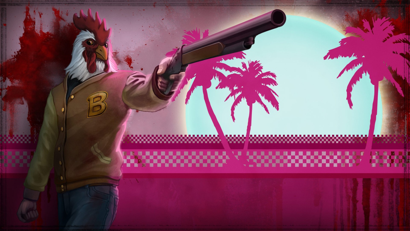 Петух из игры Hotline Miami