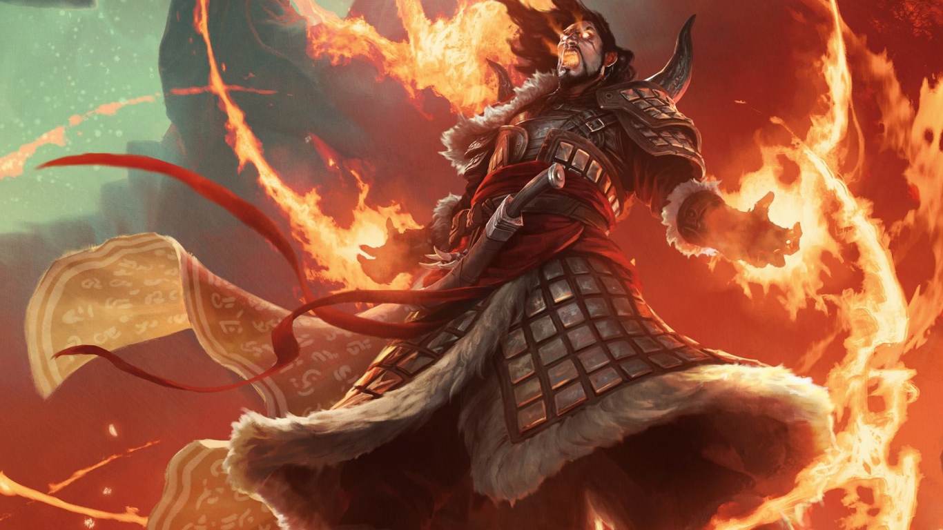 Огненный персонаж игры Magic The Gathering