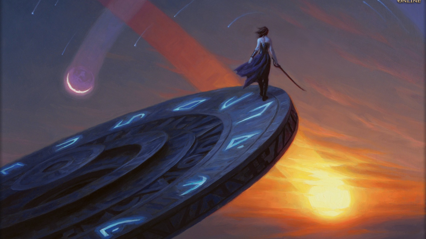 Девушка на каменном кольце в игре Magic the Gathering