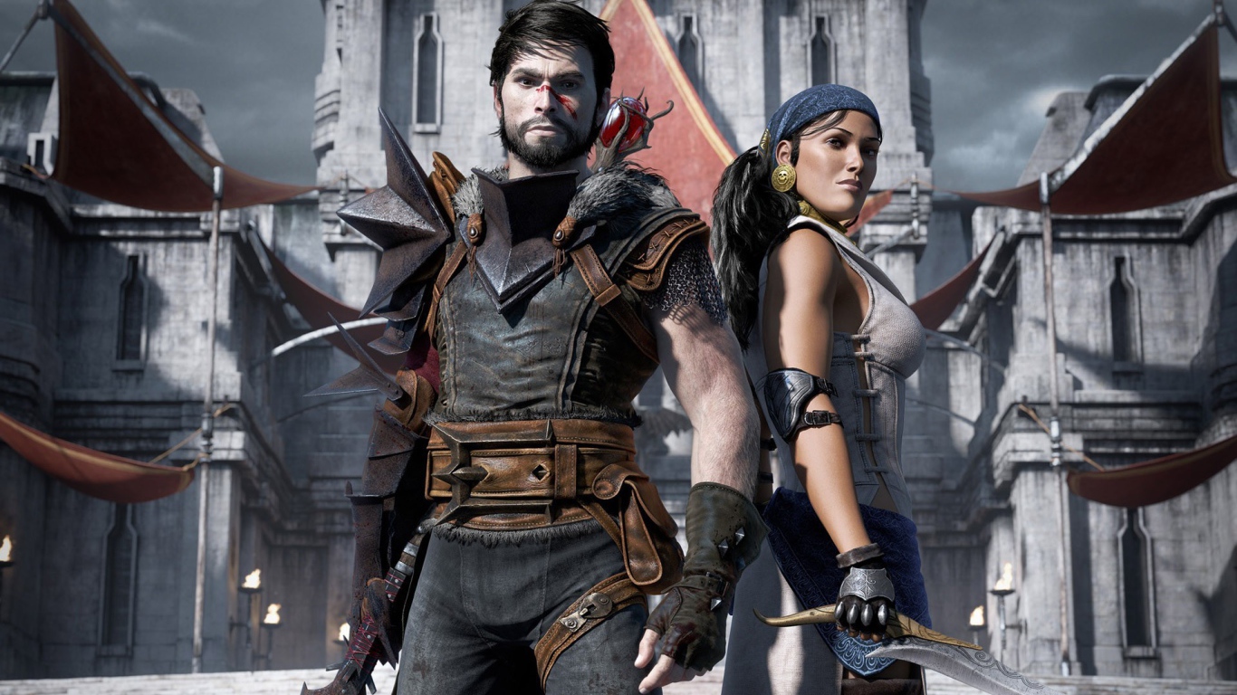 Хоук и Изабель из игры Dragon Age