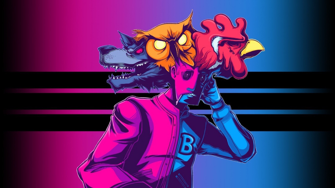 Маски героя игры Hotline Miami