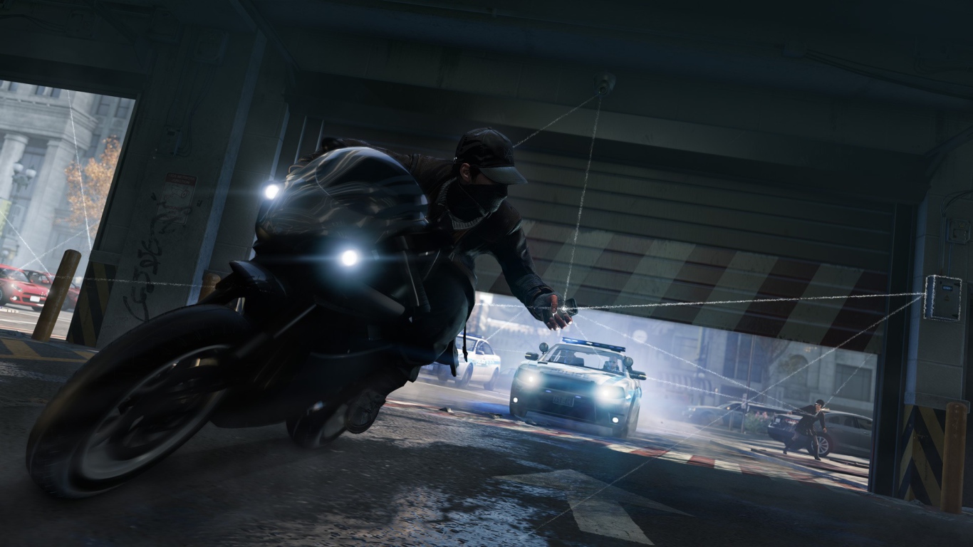 Мотоциклист в игре Watch Dogs