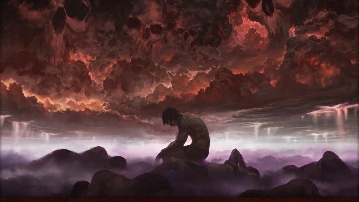 Персонаж игры Magic the Gathering под злыми силами