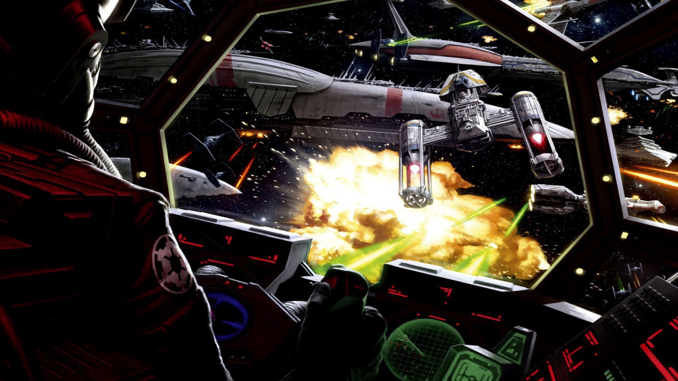 Фан арт битвы из фильма Звездные войны