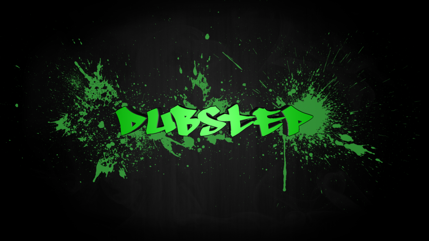Музыкальный стиль Даб-степ, зеленая надпись