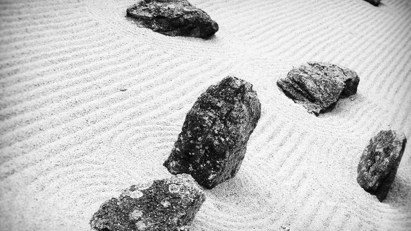 Stones on a sandy beach
