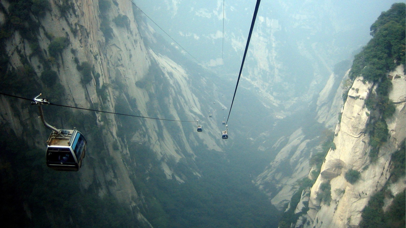 Канатная дорога над пропастью