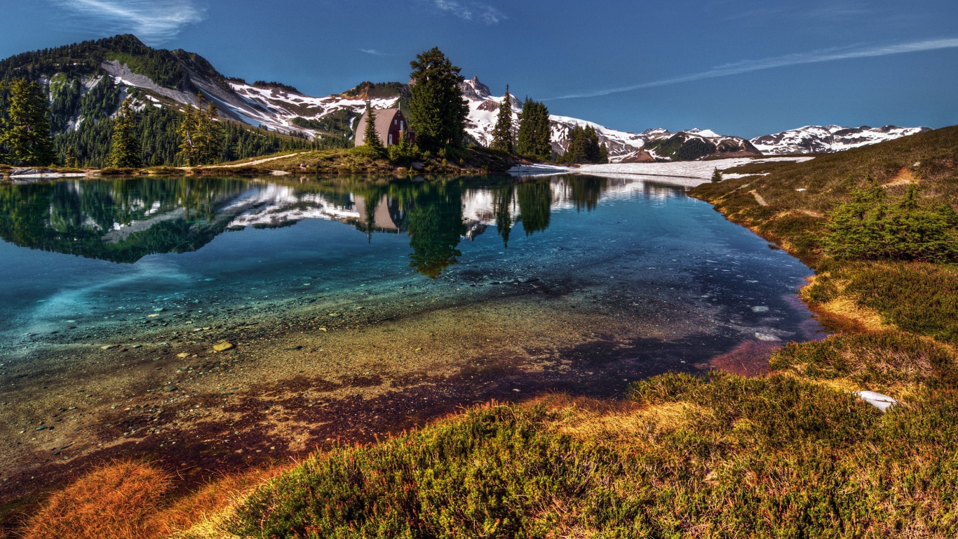 Горная река, фото HDR