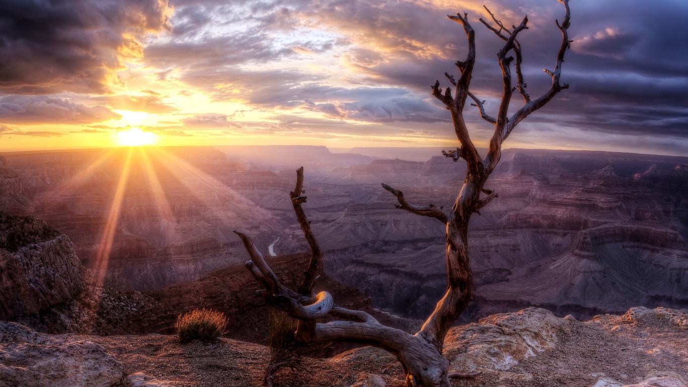 Последние лучи закатного солнца
