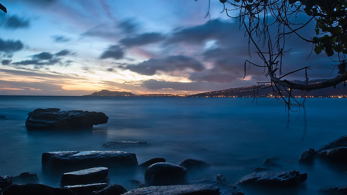 Голубой тон заката