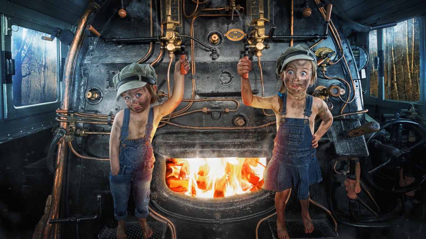 Два юных кочегара