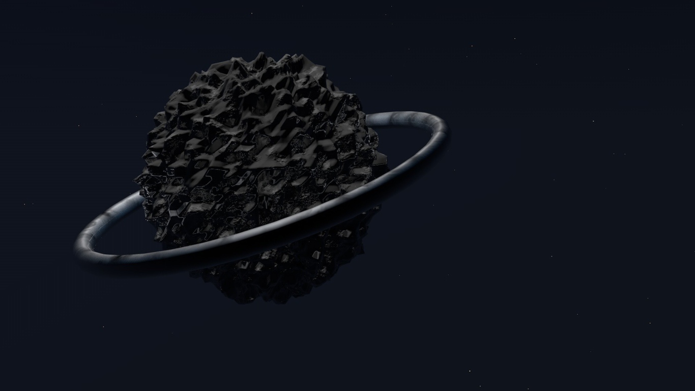 3Д модель планеты с кольцом