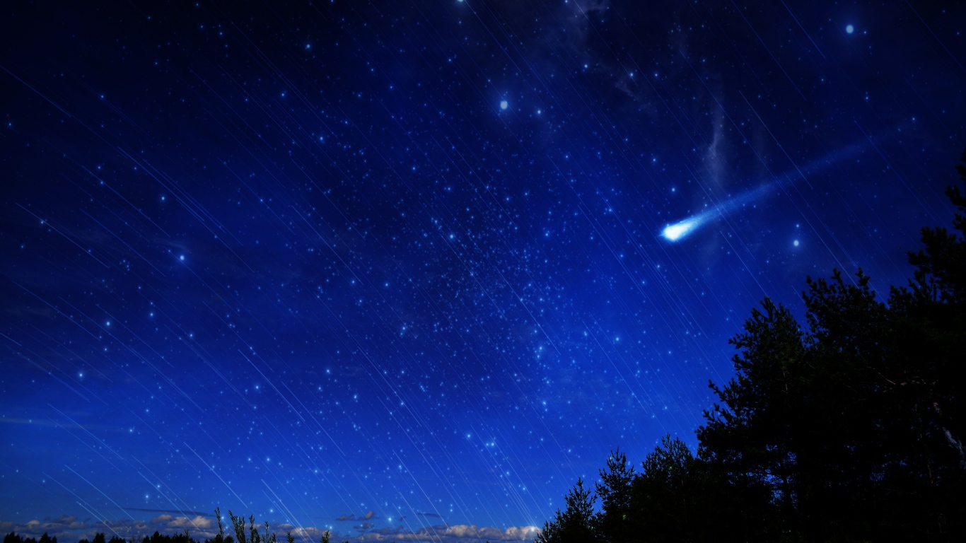 Комета на звездном небе