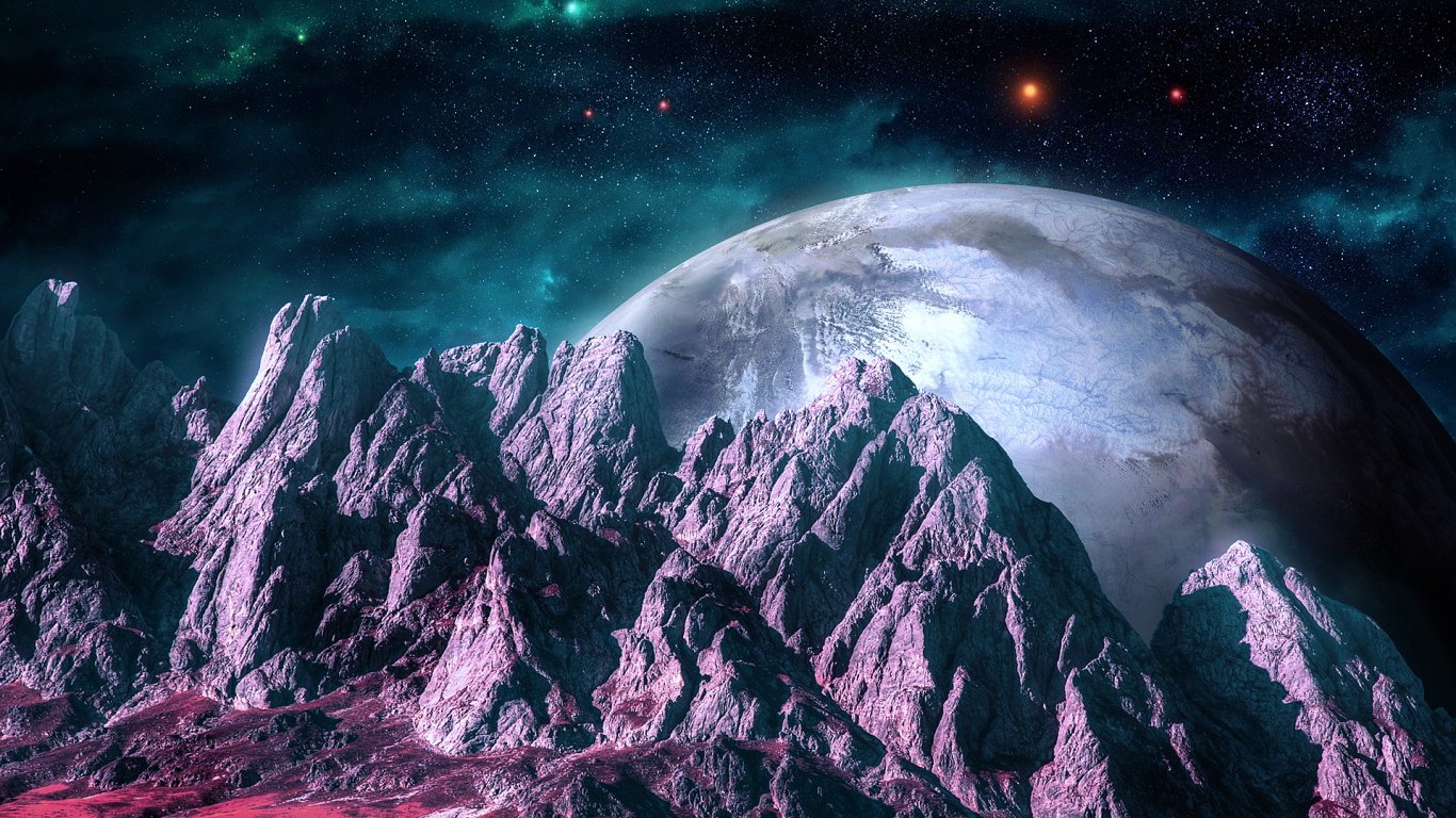 Горный ландшафт планеты