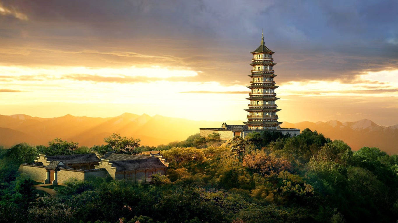 Пагода в юго-восточной Азии