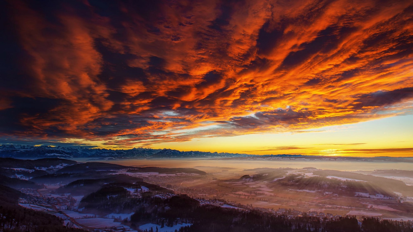 Горный пейзаж в Швейцарии