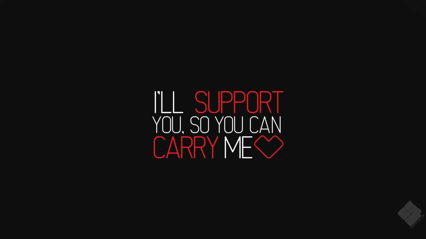 Я поддержу тебя, красные буквы