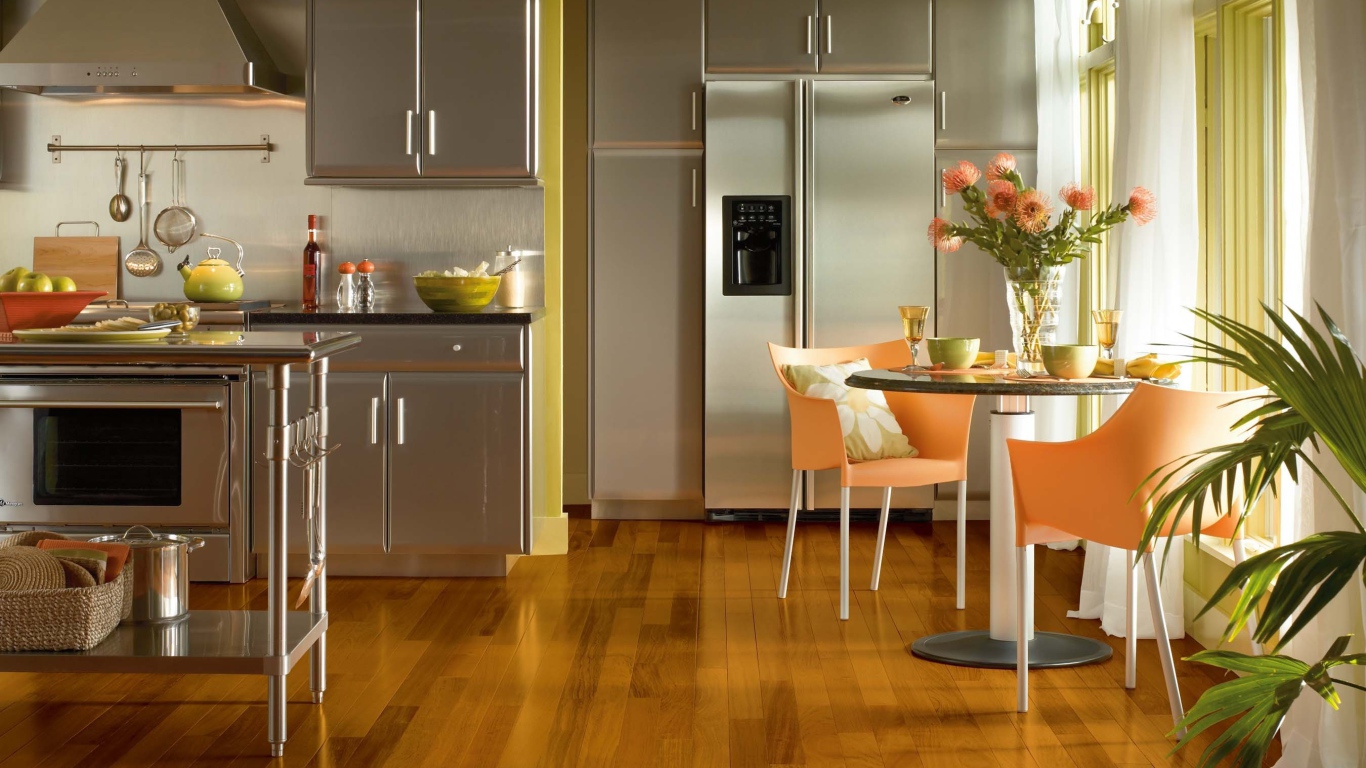 Серебристая кухня