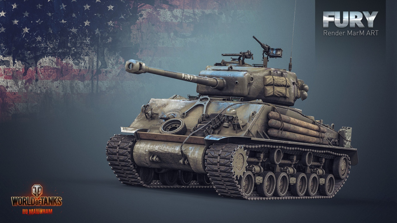 Игра World of Tanks, танк М4 огненный Шерман