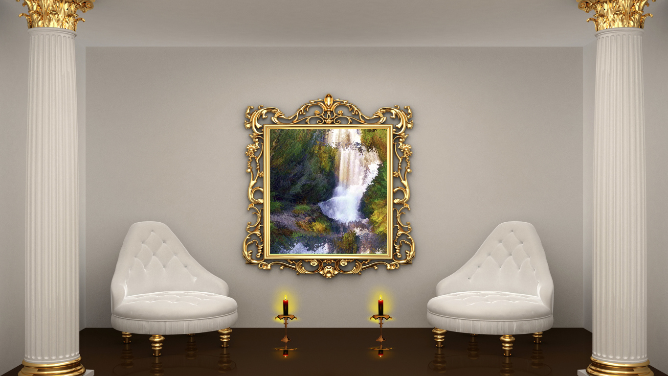 Две колонны и два кресла