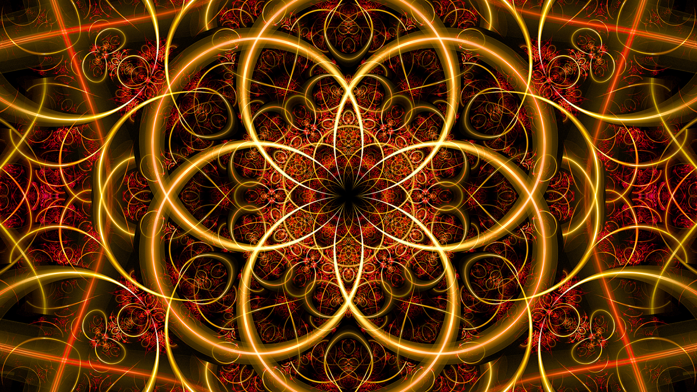 Абстрактный красно желтый рисунок 