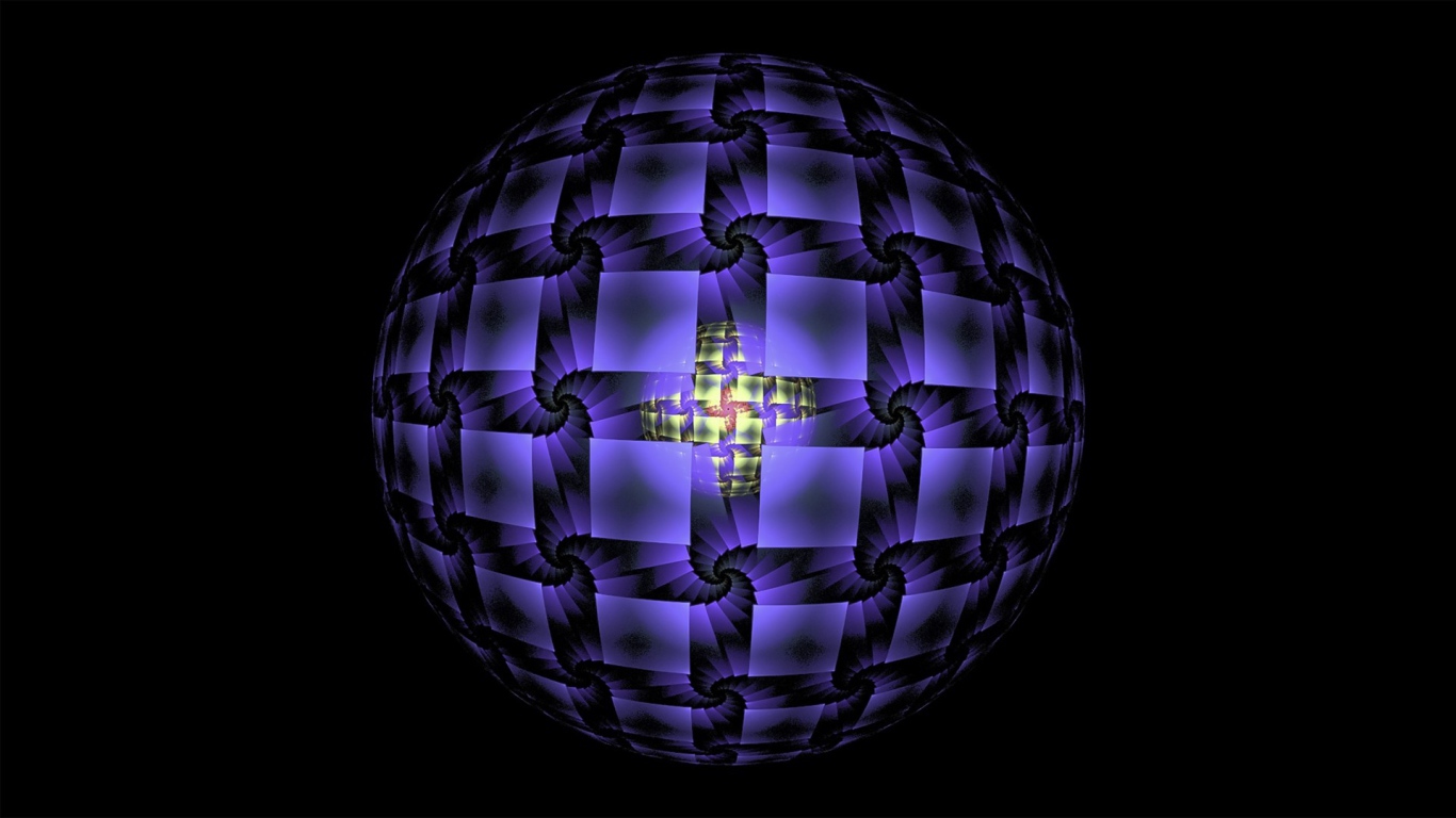 Большой сиреневый шар 3д графика 