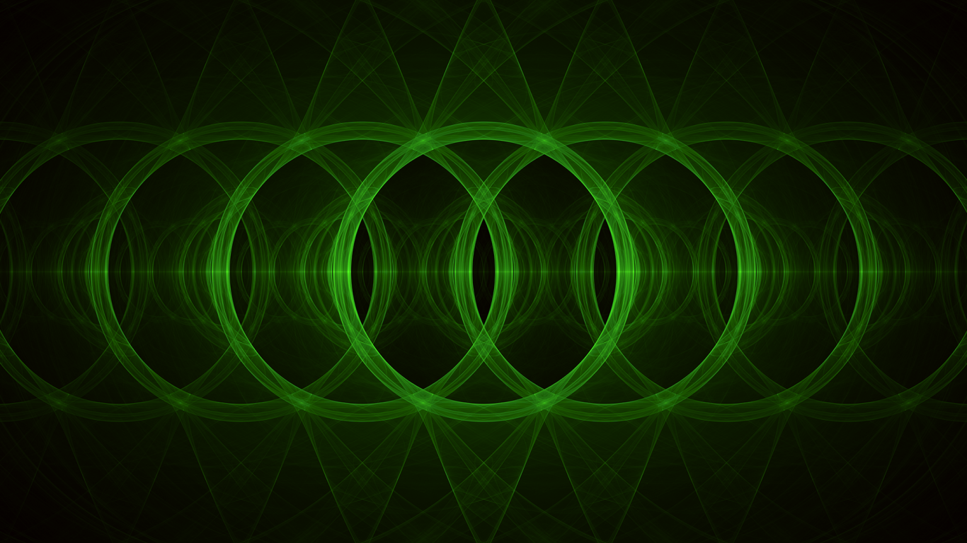 Зеленые абстрактные кольца 