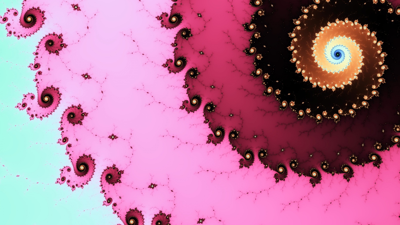 Разноцветный фрактальный рисунок 