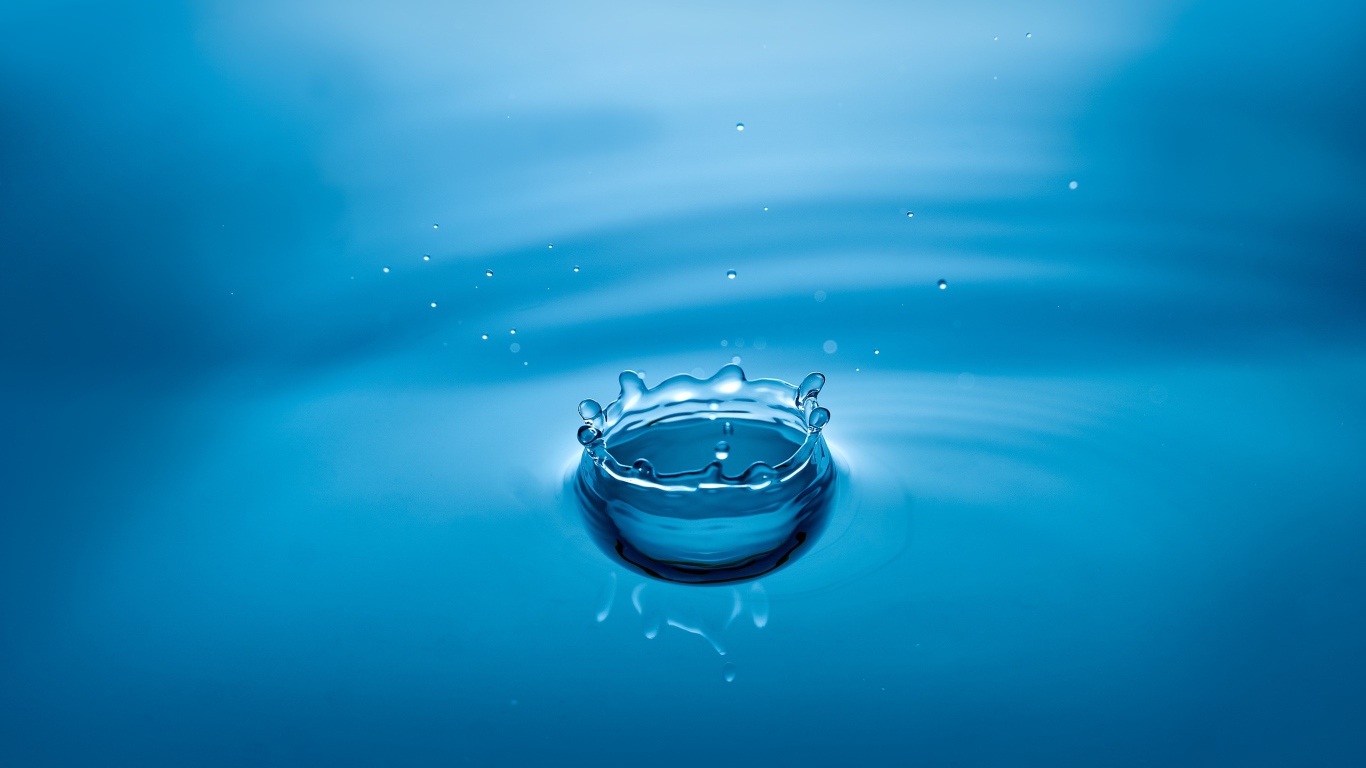Брызги воды на голубом фоне 3д графика