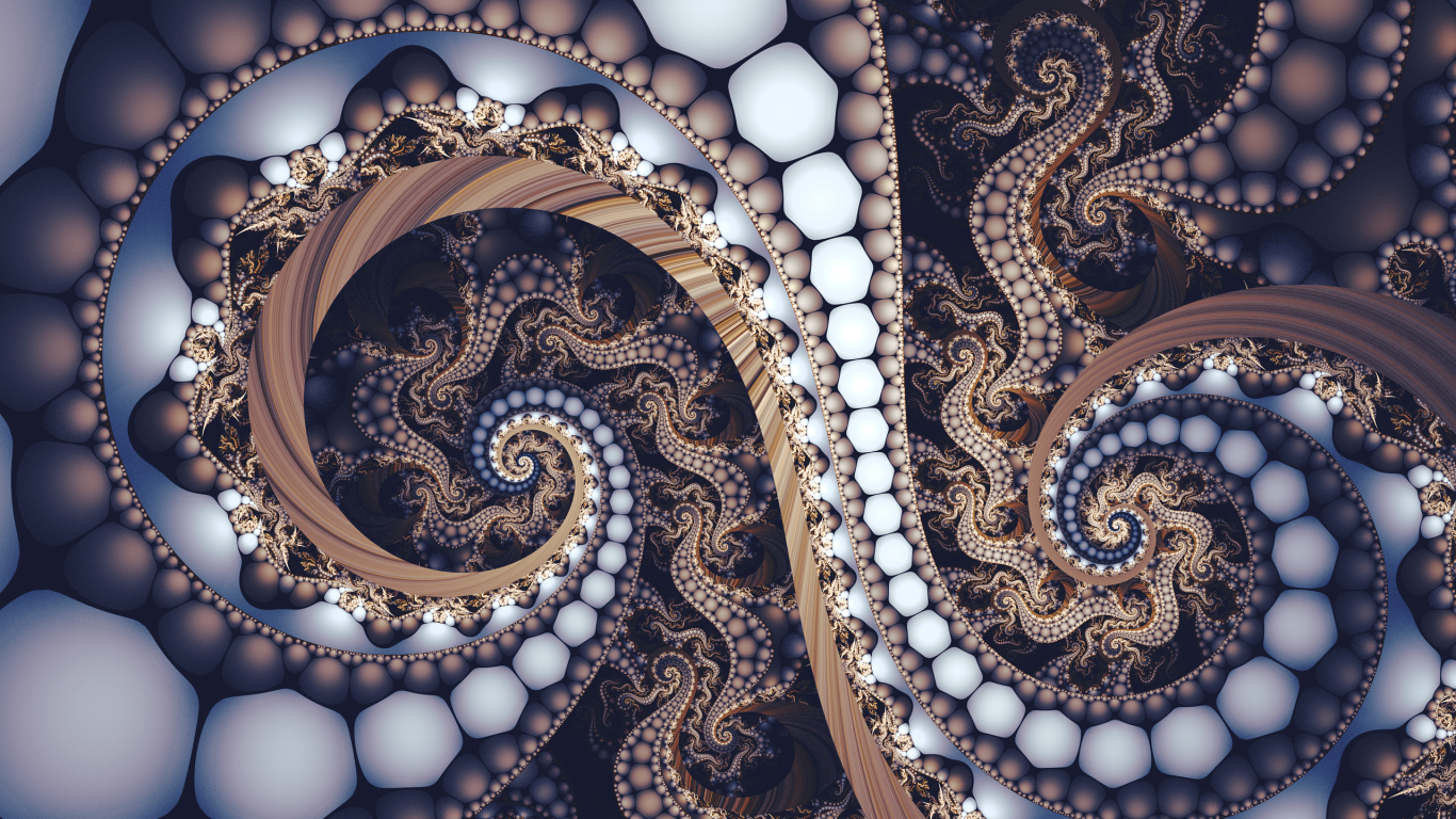 Необычный фрактальный спиральный рисунок