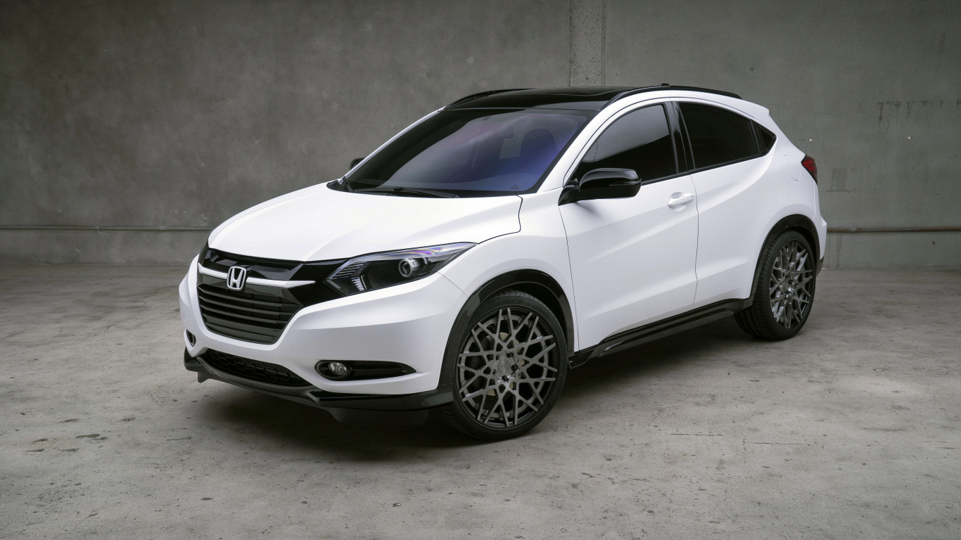 Белый стильный автомобиль Honda HR-V 