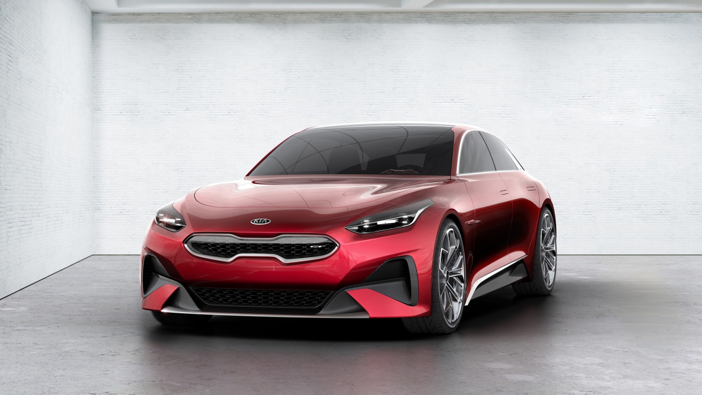 Красный спортивный автомобиль хэтчбек KIA Pro Ceed, 2017