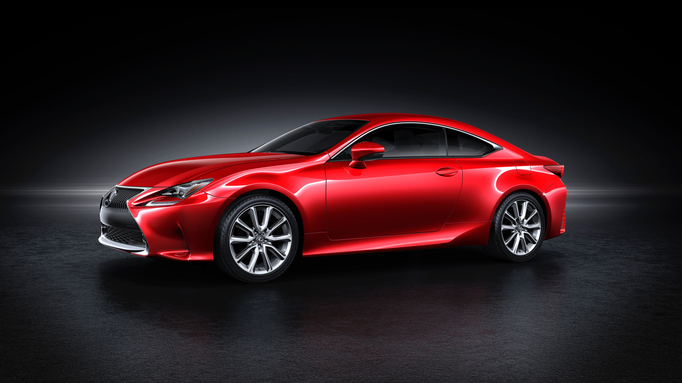Красный автомобиль Lexus Unveils на сером фоне