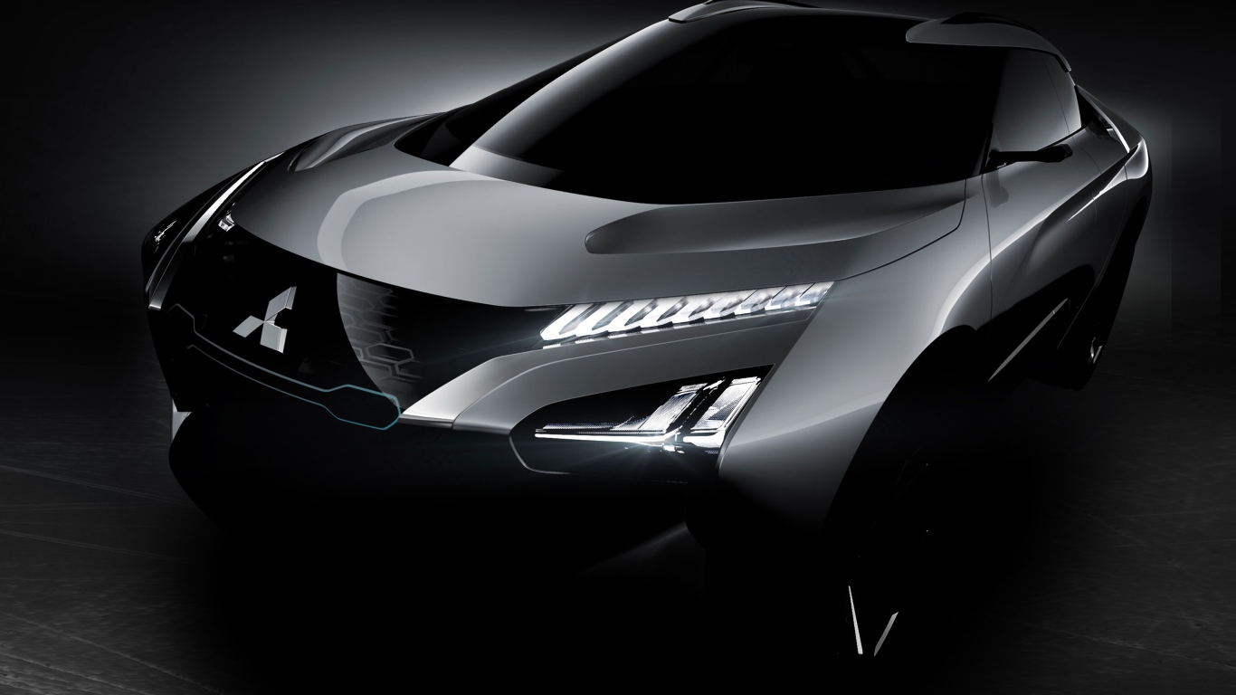 Серебристый автомобиль Mitsubishi Emirai 4 концепт