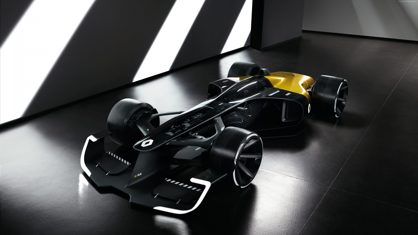 Черный гоночный автомобиль Renault RS 2027 Vision Concept