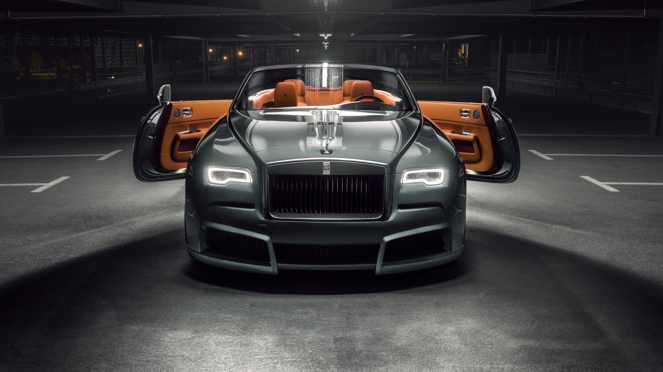 Стильный автомобиль Rolls-Royce Dawn Overdose вид спереди