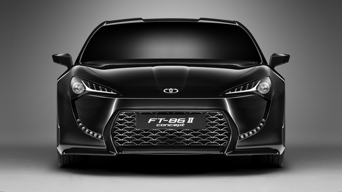 Черный автомобиль Toyota FT-86 II Concept вид спереди
