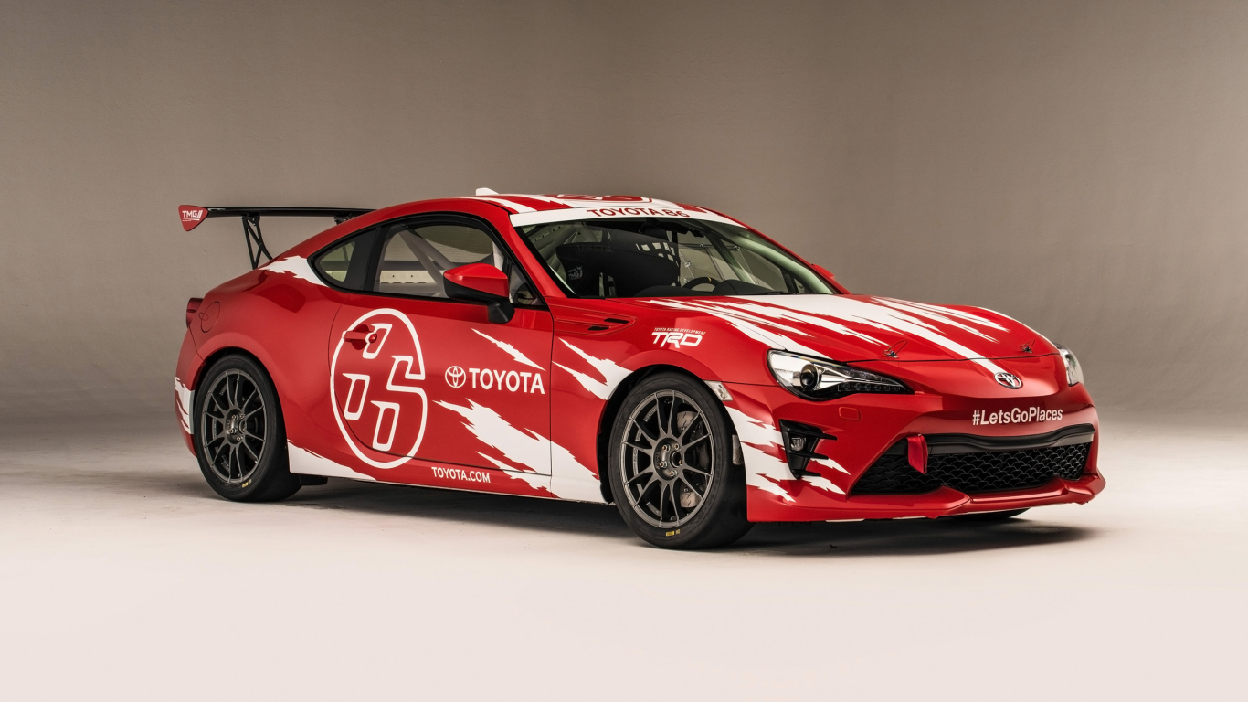 Красный гоночный автомобиль Toyota GT86