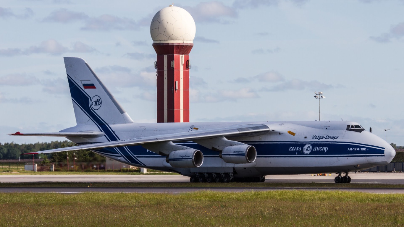 Транспортный самолет Ан-124 Руслан российской авиакомпании Volga Dnepr 