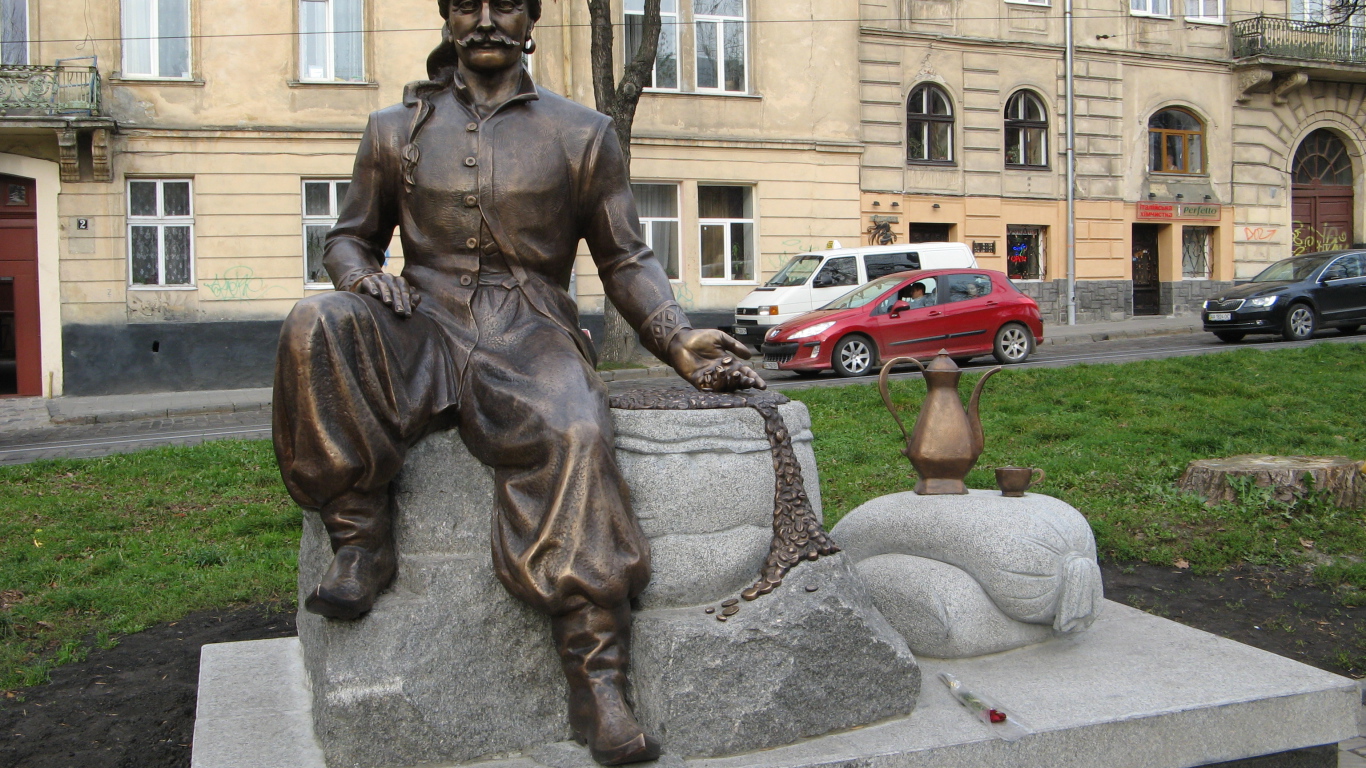 Памятник Юрию Кульчицкому город Львов