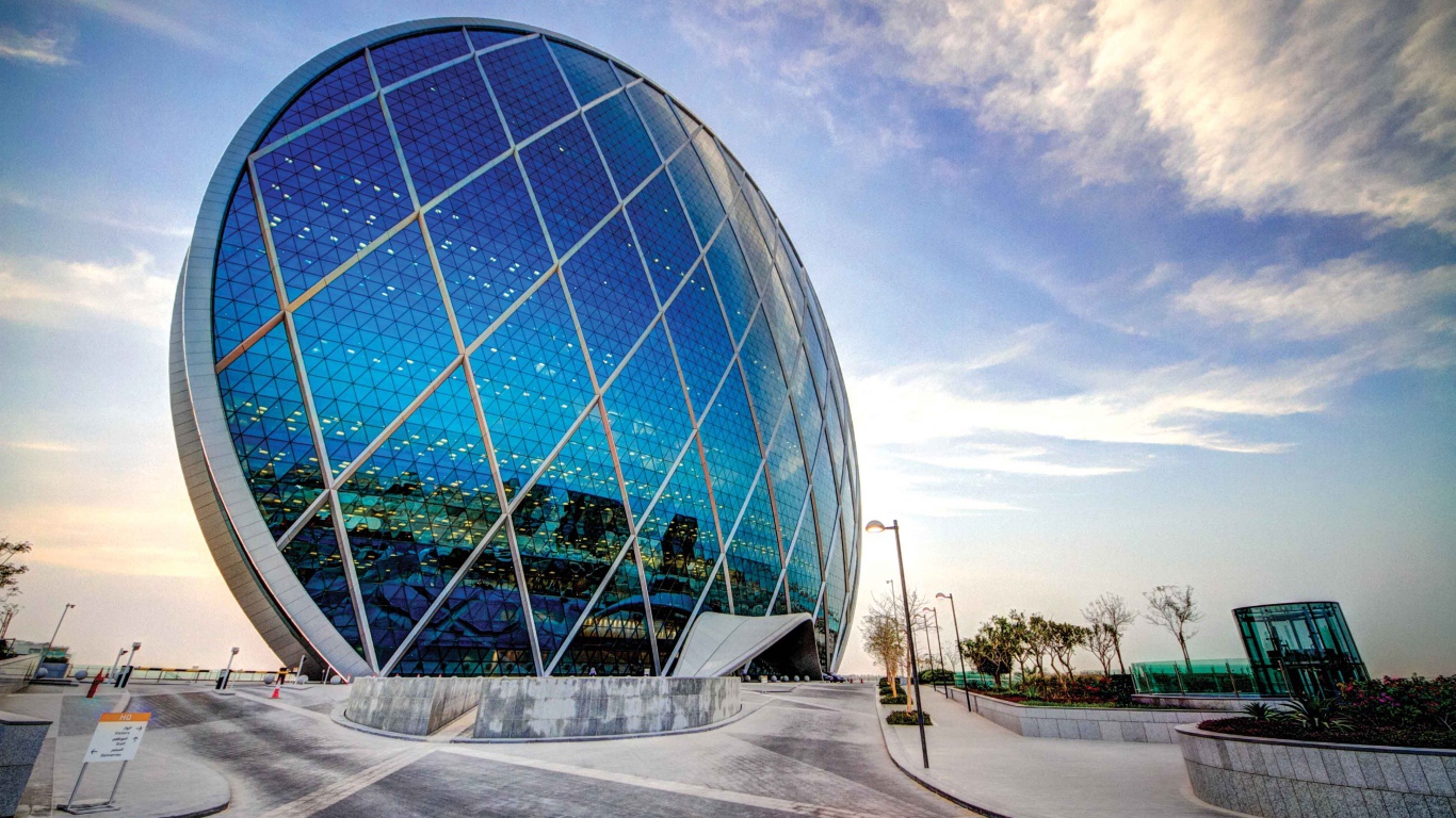 Необычный небоскреб Aldar HQ, Абу-Даби. ОАЭ 